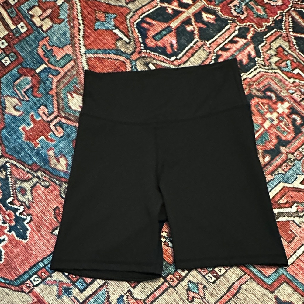 High-Waisted Black Bike Shorts for Women
